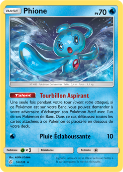 Carte Pokémon Phione 57/236 de la série Éclipse Cosmique en vente au meilleur prix