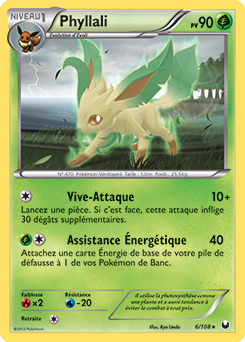 Carte Pokémon Rare Phyllali 6/108 de la série Explorateurs Obscurs