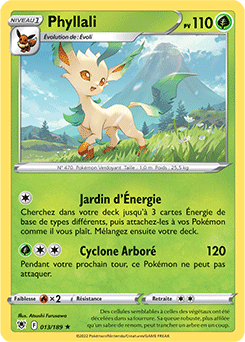 Carte Pokémon Rare Phyllali 013/189 de la série Astres Radieux