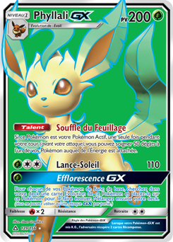 Carte Pokémon Pokémon Full Art Phyllali GX 139/156 de la série Ultra Prisme