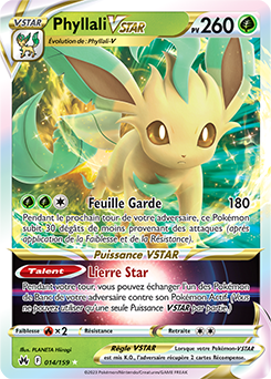 Carte Pokémon Phyllali VSTAR 014/159 de la série Zénith Suprême en vente au meilleur prix
