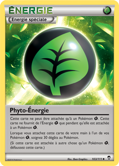 Carte Pokémon Peu commune Phyto-Énergie 103/111 de la série Poings Furieux