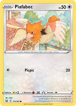 Carte Pokémon Piafabec 111/163 de la série Styles de Combat en vente au meilleur prix