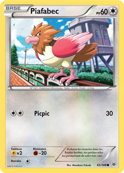 Carte Pokémon Piafabec 65/108 de la série Ciel Rugissant en vente au meilleur prix