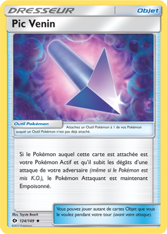 Carte Pokémon Peu commune Pic Venin 124/149 de la série Soleil & Lune