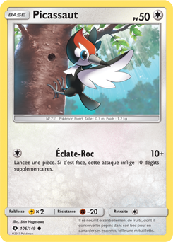 Carte Pokémon Picassaut 106/149 de la série Soleil & Lune en vente au meilleur prix