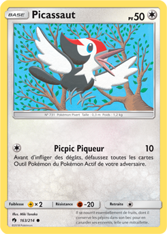 Carte Pokémon Picassaut 163/214 de la série Tonnerre Perdu en vente au meilleur prix