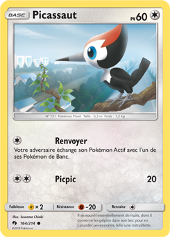 Carte Pokémon Picassaut 164/214 de la série Tonnerre Perdu en vente au meilleur prix