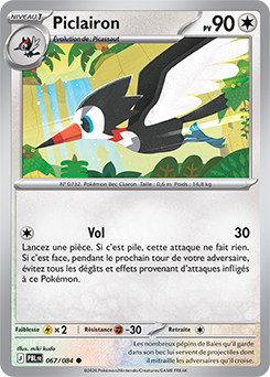 Carte Pokémon Piclairon 67/84 de la série Nuit Noire en vente au meilleur prix