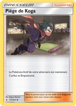 Carte Pokémon Peu commune Piège de Koga 177/214 de la série Alliance Infallible