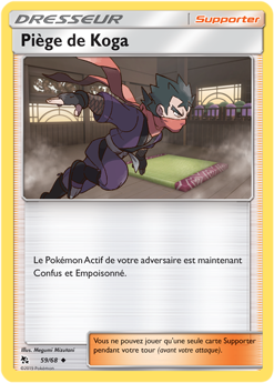 Carte Pokémon Peu commune Piège de Koga 59/68 de la série Destinées Occultes