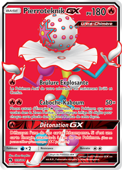Carte Pokémon Pokémon Full Art Pierroteknik GX 199/214 de la série Tonnerre Perdu