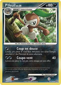 Carte Pokémon Peu commune Pifeuil 57/130 de la série Diamant & Perle