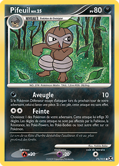 Carte Pokémon Pifeuil 75/111 de la série Rivaux Émergents en vente au meilleur prix