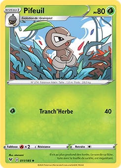 Carte Pokémon Pifeuil 011/185 de la série Voltage Éclatant en vente au meilleur prix