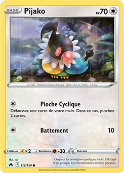 Carte Pokémon Communes Pijako 112/159 de la série Zénith Suprême