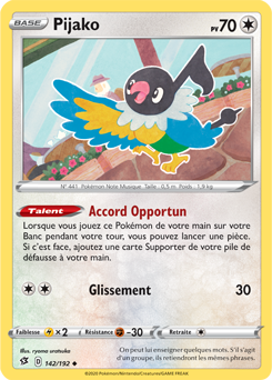 Carte Pokémon Pijako 142/192 de la série Clash des Rebelles en vente au meilleur prix