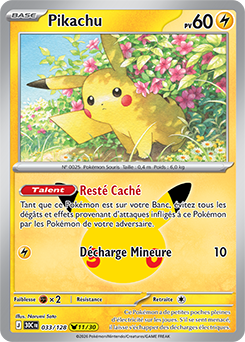Carte Pokémon Pikachu rares Pikachu 033/128 de la série 30e Anniversaire