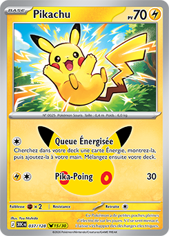 Carte Pokémon Pikachu rares Pikachu 037/128 de la série 30e Anniversaire