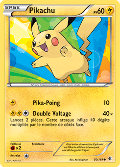 Carte Pokémon Pikachu 50/149 de la série Frantières Franchies en vente au meilleur prix