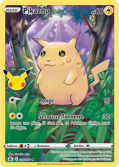 Carte Pokémon Pikachu 5/25 de la série Célébrations en vente au meilleur prix