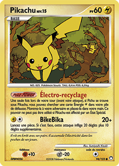 Carte Pokémon Pikachu 94/123 de la série Trésors Mystérieux en vente au meilleur prix