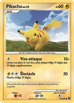Carte Pokémon Pikachu 70/100 de la série Aube Majestueuse en vente au meilleur prix