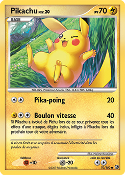 Carte Pokémon Pikachu 70/100 de la série Tempête en vente au meilleur prix