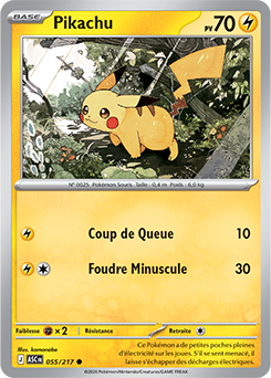 Carte Pokémon Pikachu 55/217 de la série Héros Transcendants en vente au meilleur prix