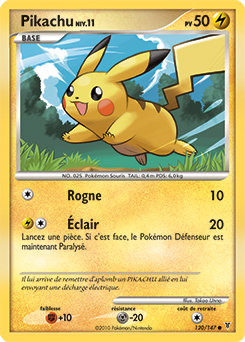 Carte Pokémon Pikachu 120/147 de la série Vainqueurs Suprêmes en vente au meilleur prix