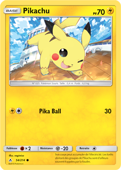 Carte Pokémon Pikachu 54/214 de la série Alliance Infallible en vente au meilleur prix