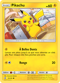 Carte Pokémon Commune Pikachu 55/236 de la série Harmonie des Esprits