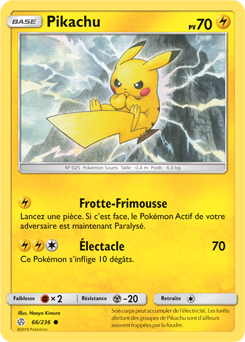 Carte Pokémon Pikachu 66/236 de la série Éclipse Cosmique en vente au meilleur prix