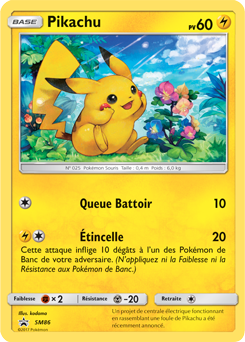 Carte Pokémon Promo Pikachu SM86 de la série Promos Soleil et Lune