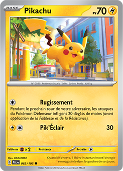 Carte Pokémon Pikachu 062/193 de la série Évolutions à Paldea en vente au meilleur prix