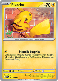 Carte Pokémon Pikachu 51/162 de la série Forces Temporelles en vente au meilleur prix