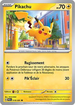 Carte Pokémon Pikachu 18/91 de la série Destinées de Paldea en vente au meilleur prix