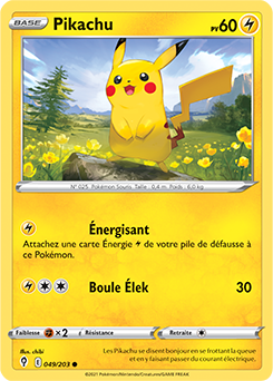 Carte Pokémon Pikachu 49/203 de la série Évolution Céleste en