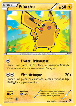 Carte Pokémon Commune Pikachu 42/146 de la série X&Y