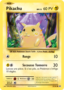 Carte Pokémon Commune Pikachu 35/108 de la série Évolutions