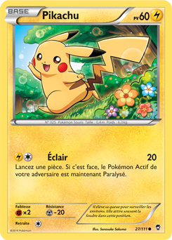 Carte Pokémon Commune Pikachu 27/111 de la série Poings Furieux