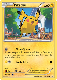 Carte Pokémon Pikachu 20/108 de la série Ciel Rugissant en vente au meilleur prix