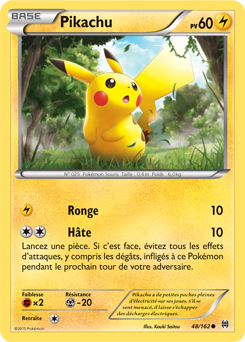Carte Pokémon Commune Pikachu 48/162 de la série Impulsion Turbo