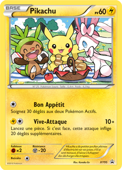 Carte Pokémon Promo Pikachu XY95 de la série Promos XY