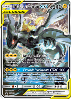 Carte Pokémon Pikachu et Zekrom GX SM168 de la série Promos Soleil et Lune en vente au meilleur prix