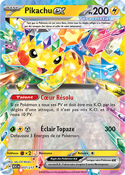 Carte Pokémon Pikachu ex 57/217 de la série Héros Transcendants en vente au meilleur prix