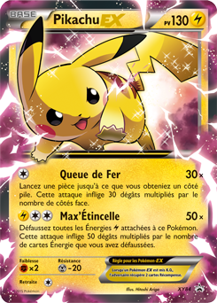 Carte Pokémon Promo Pikachu EX XY84 de la série Promos XY