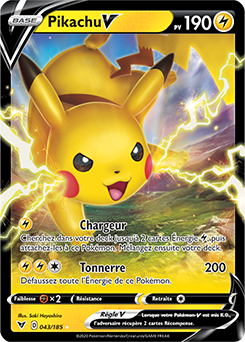 Carte Pokémon Pikachu V 043/185 de la série Voltage Éclatant en vente au meilleur prix