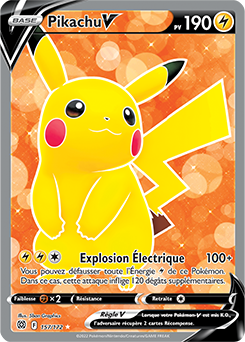 Carte Pokémon Pikachu V 157/172 de la série Stars Étincelantes en vente au meilleur prix