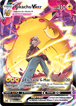 Carte Pokémon Pikachu VMAX TG17/TG30 de la série Origine Perdue en vente au meilleur prix